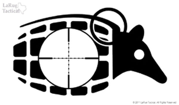 LaRue Tactical Dillo Grenade Vinyl Decals Black