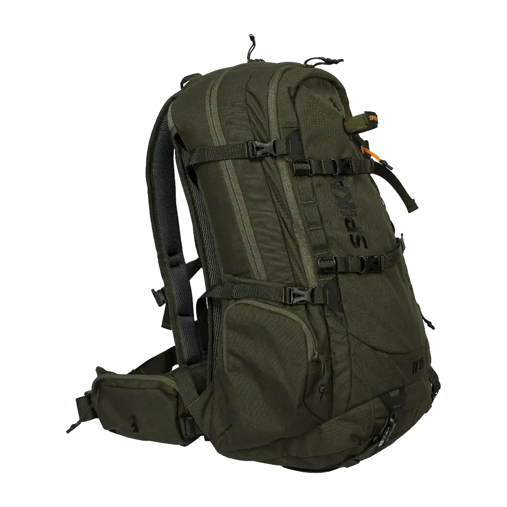A Spika Drover II Pro Pack 35L day pack, the kind carried on foot hunts in NSW State forest.