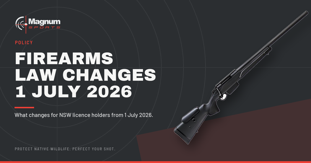 Tikka T3x Tactical rifle — Magnum Sports on NSW firearms legislative changes from 1 July 2026