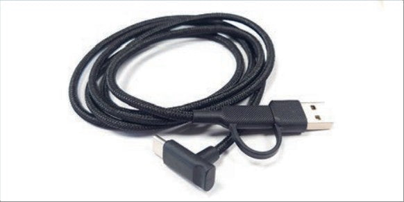 Pulsar Merger USB-A/USB-C to USB-C Right Angle Cable