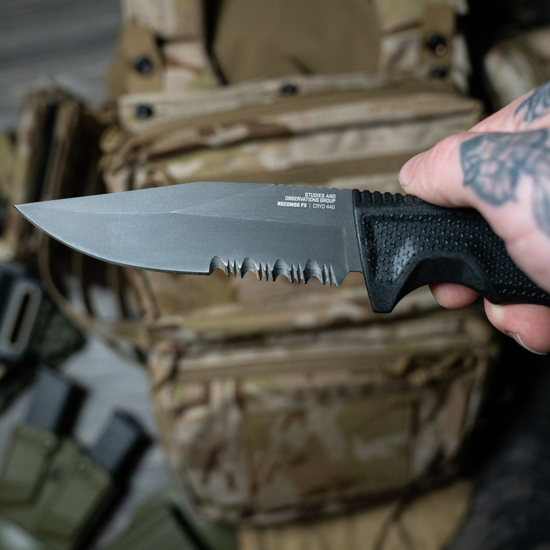 SOG Recondo FX - Black - Partailly Serrated - SOG