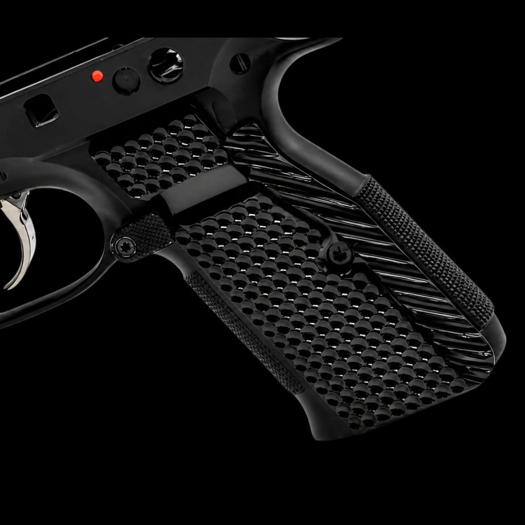 CZ Shadow 2 Full-Length Brass Flat Grips