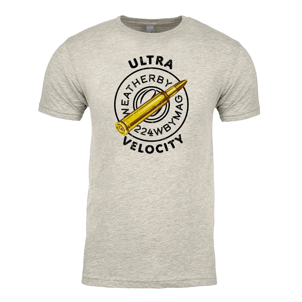Weatherby .224 Weatherby Magnum Cartridge T-Shirt Light Grey Large