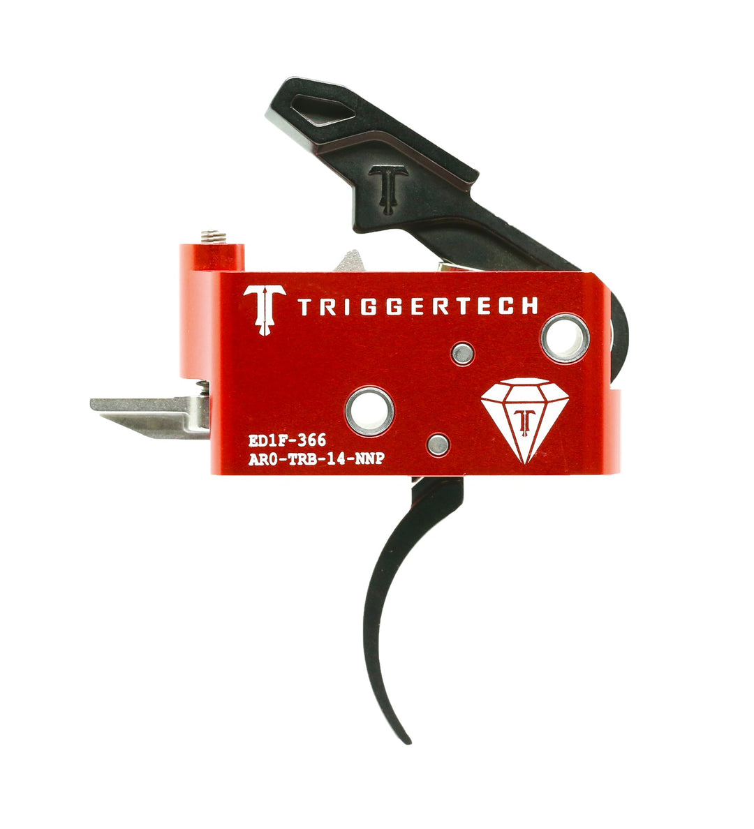 TriggerTech AR-15 Diamond Pro Curved Two-Stage Trigger 1.5-4lb Black