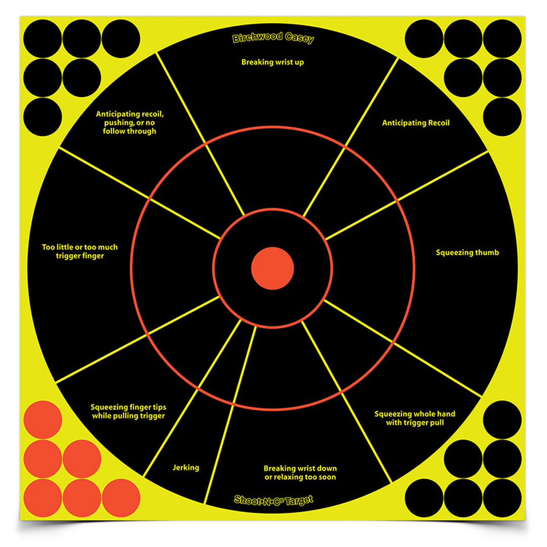 Birchwood Casey Shoot-N-C 12in Handgun Trainer Target 50 Pack