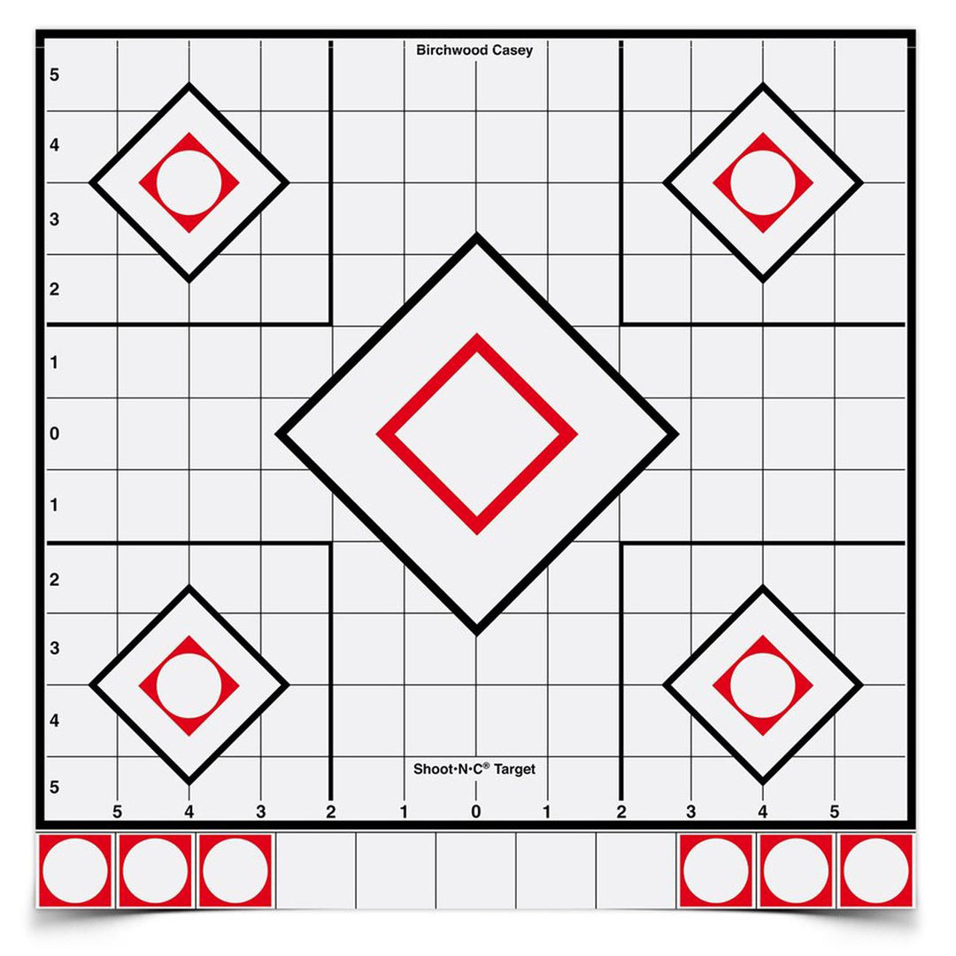 Birchwood Casey Shoot-N-C 12in White/Black Sight-In Target 5 Pack