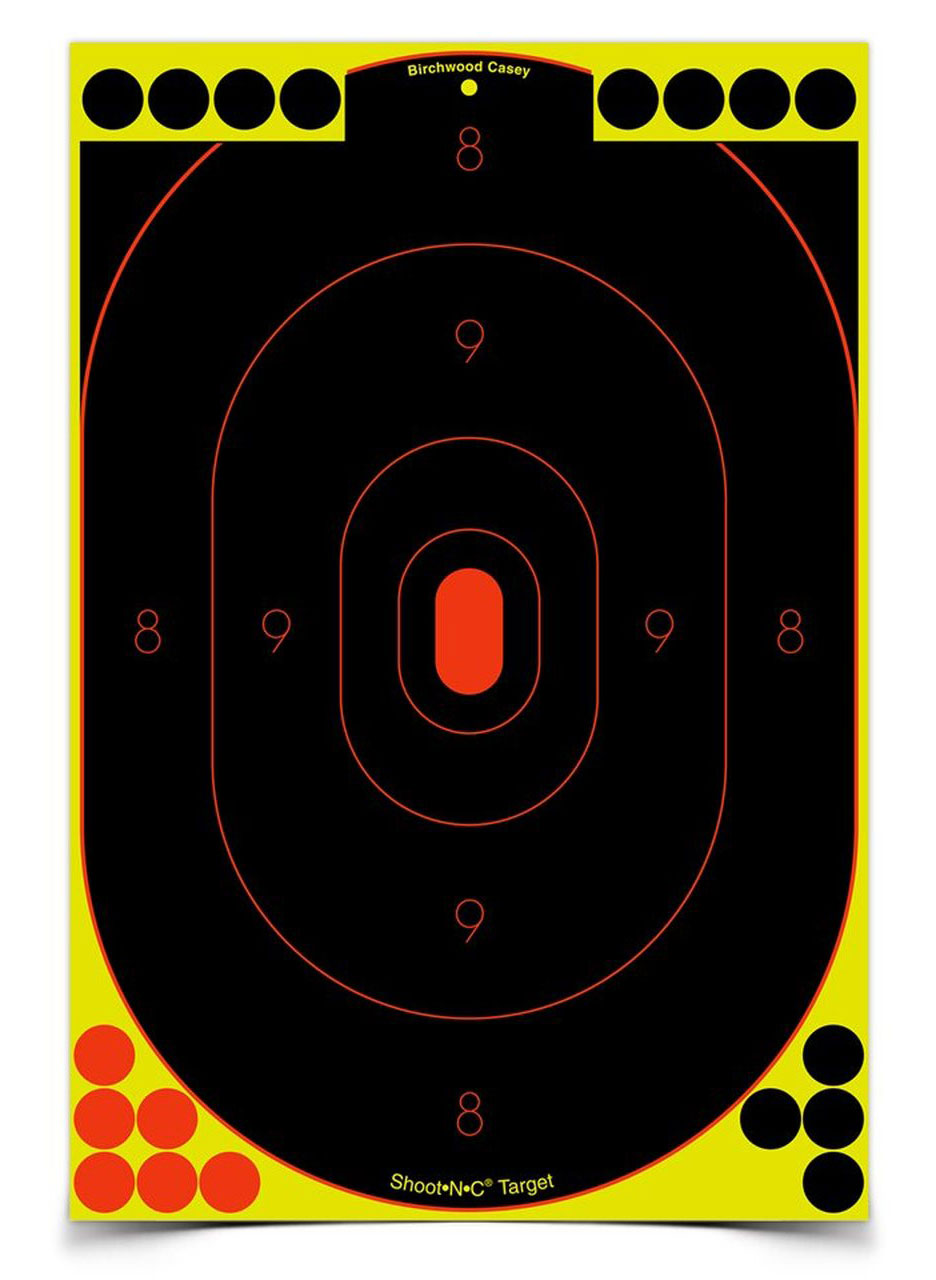 Birchwood Casey Shoot-N-C 12x18in Oval Silhouette Target 12 Pack