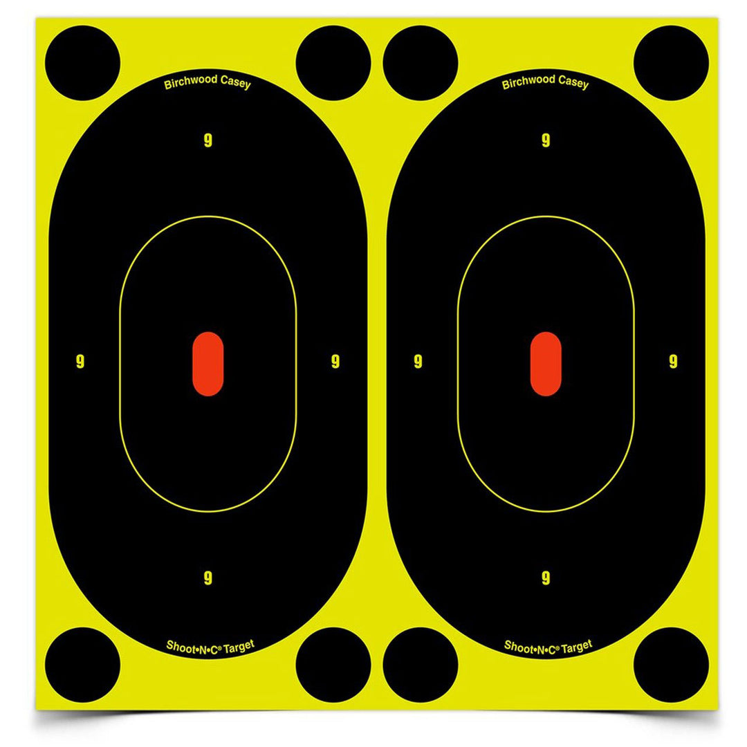 Birchwood Casey Shoot-N-C 7in Oval Silhouette Target 12 Pack
