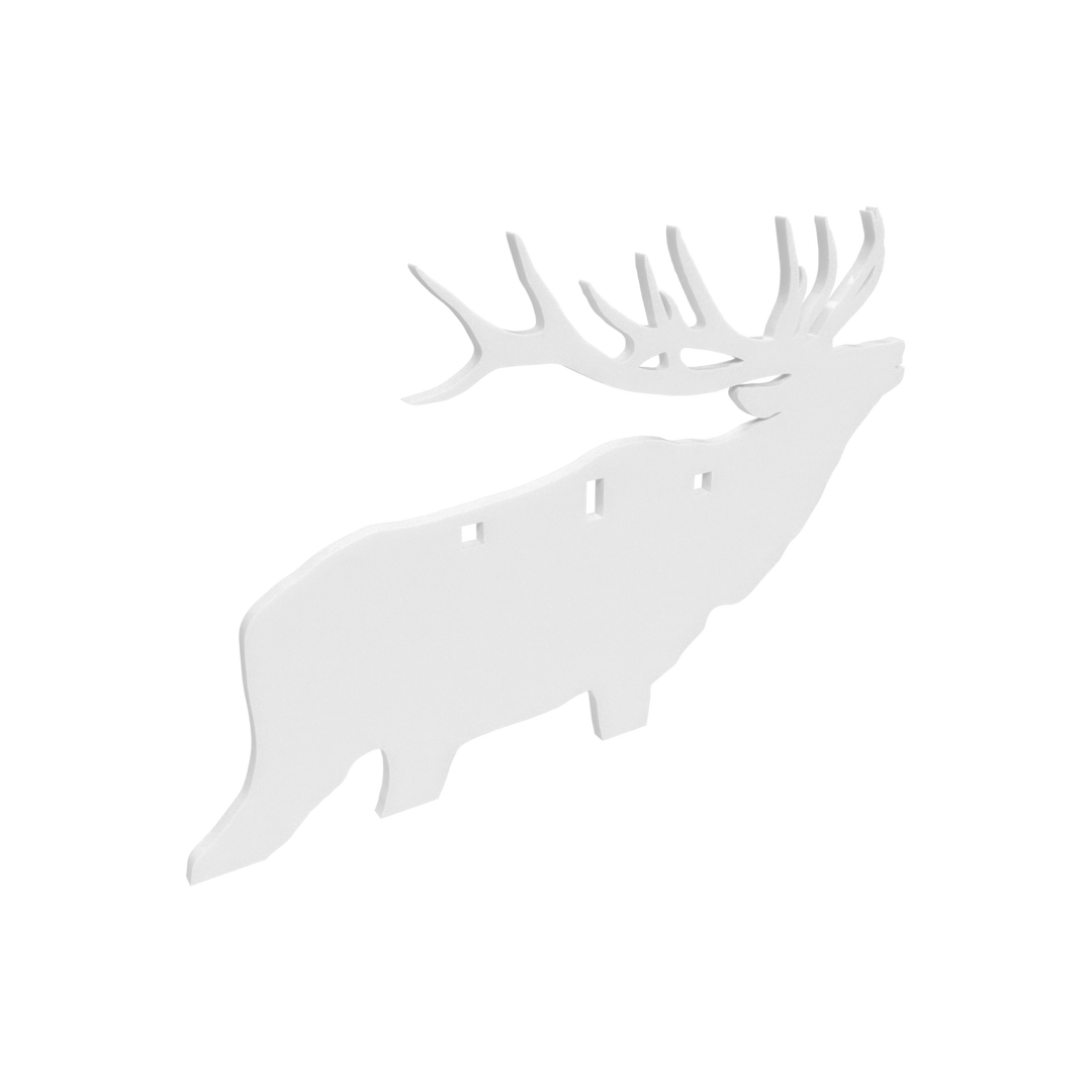 Birchwood Casey AR500 3/8in Elk Silhouette Steel Target 3 Hole
