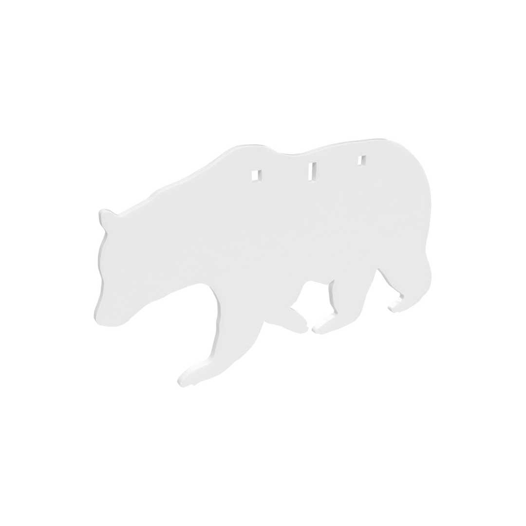 Birchwood Casey AR500 3/8in Bear Silhouette Steel Target 3 Hole