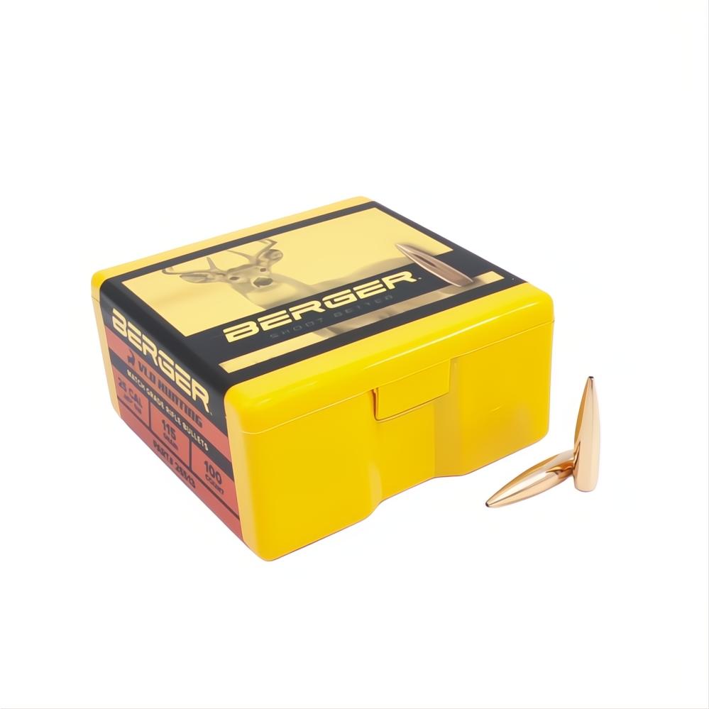 Berger 25 Cal VLD Hunting 115gr Projectiles