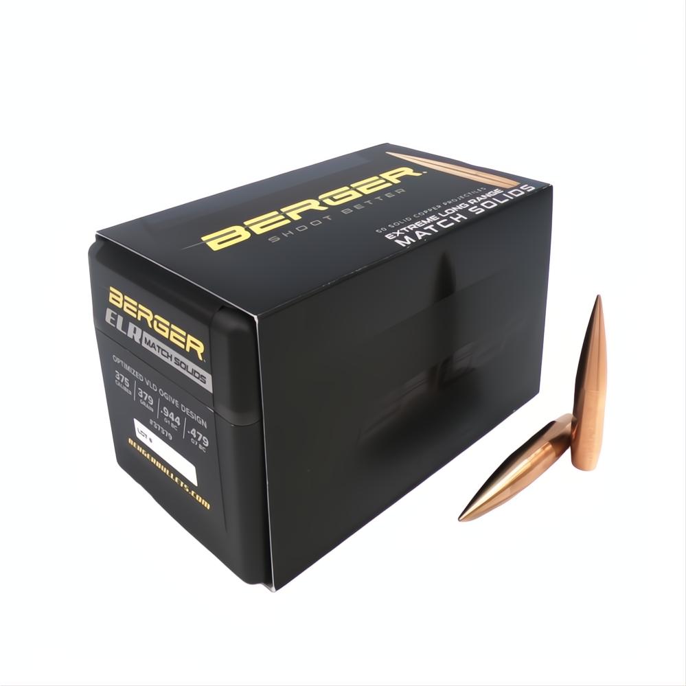 Berger 375 Cal ELR Match Solid 379gr Projectiles
