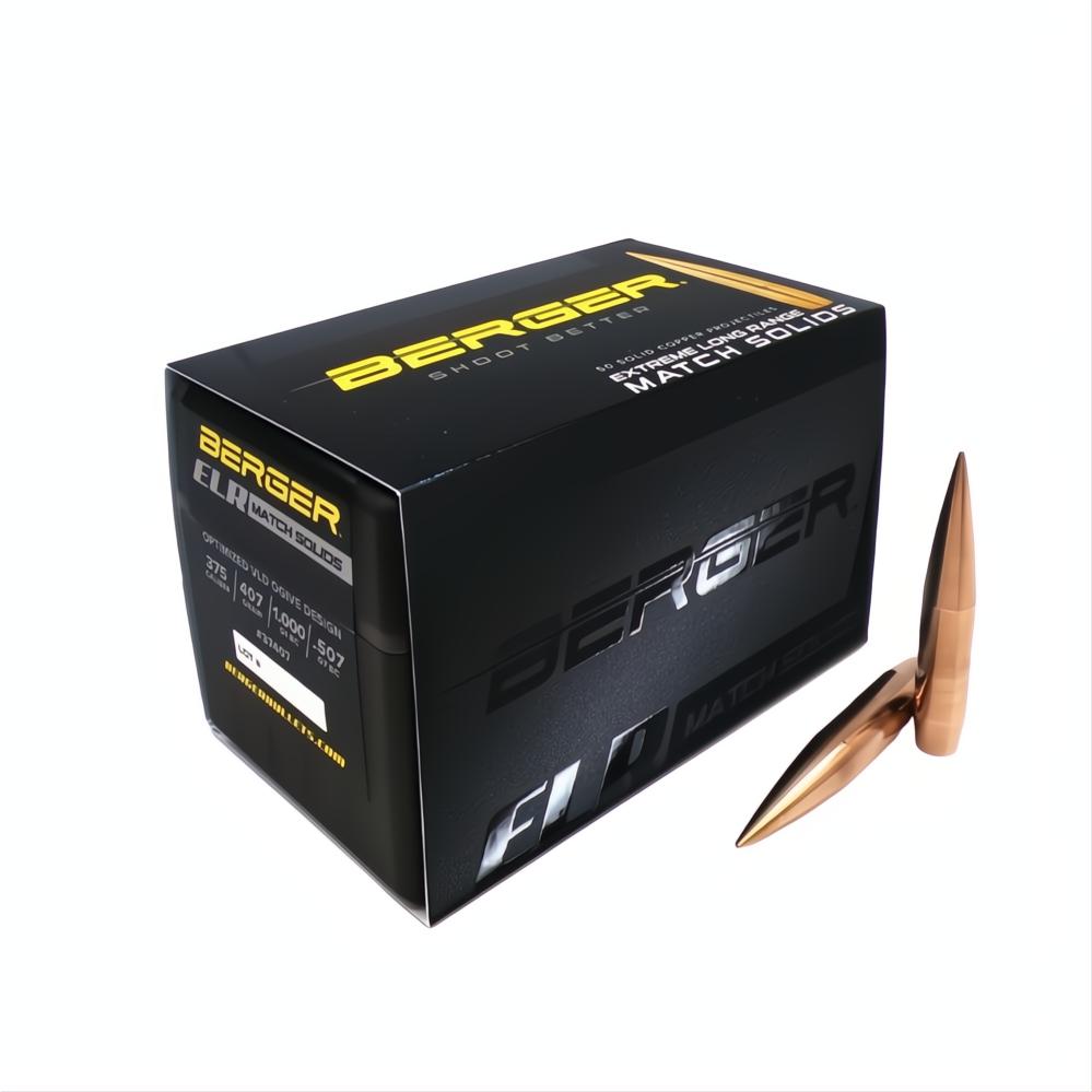 Berger 375 Cal ELR Match Solid 407gr Projectiles