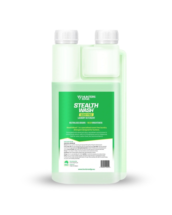 Hunters Edge Stealth Wash scent and UV free laundry detergent