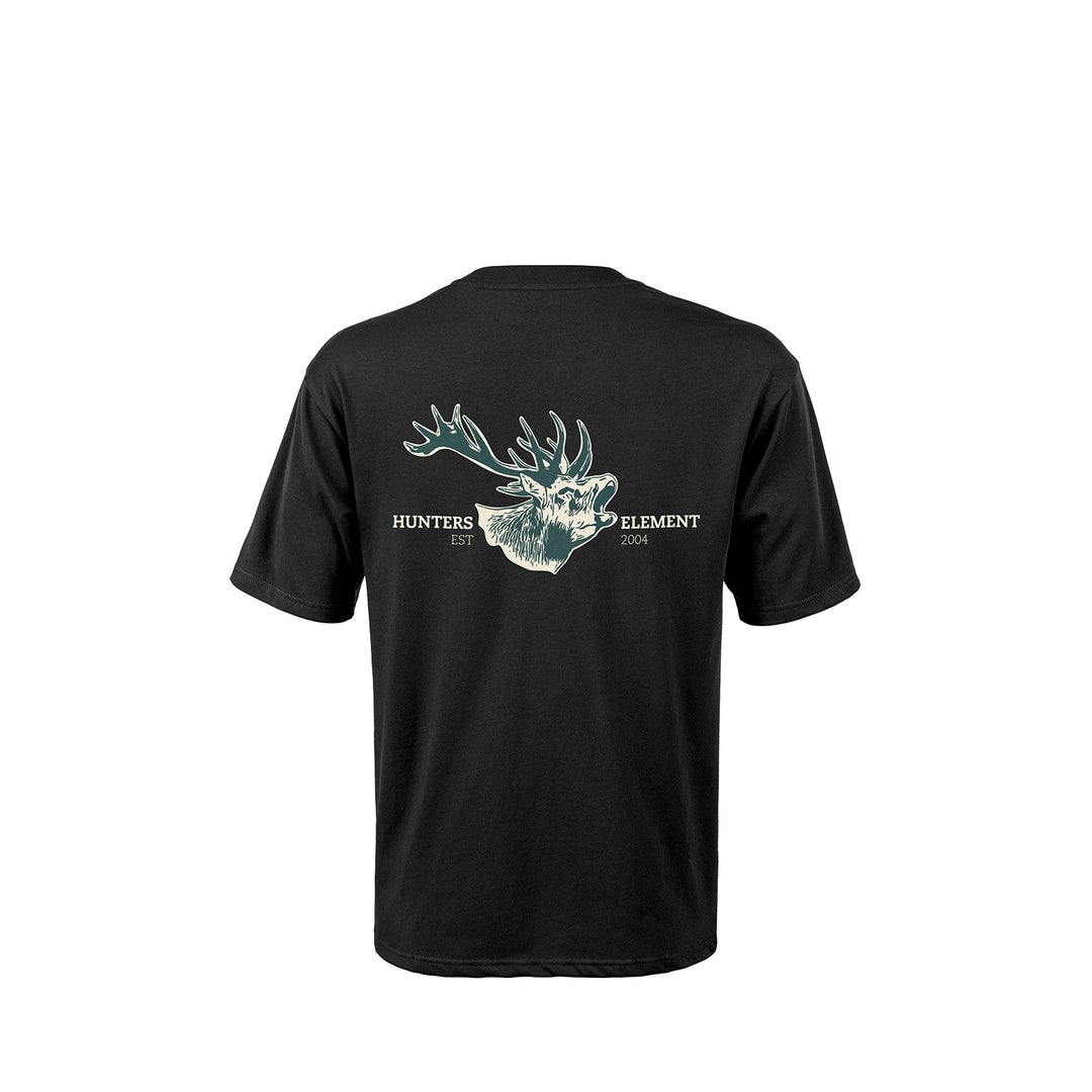 Hunters Element Element Tee Red Stag Black