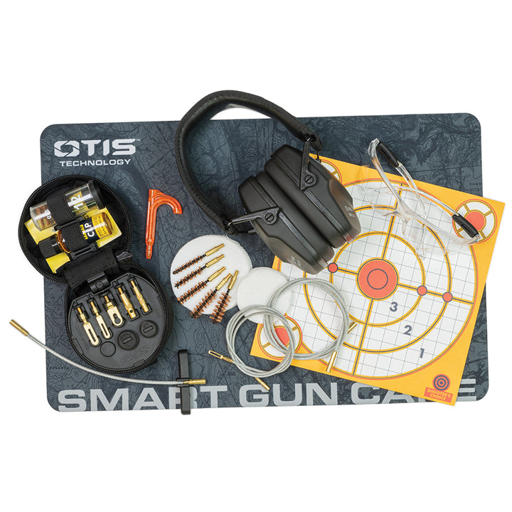 Otis Shooting Bundle with Cleaning Kit, Eye and Ear Protection and Targets