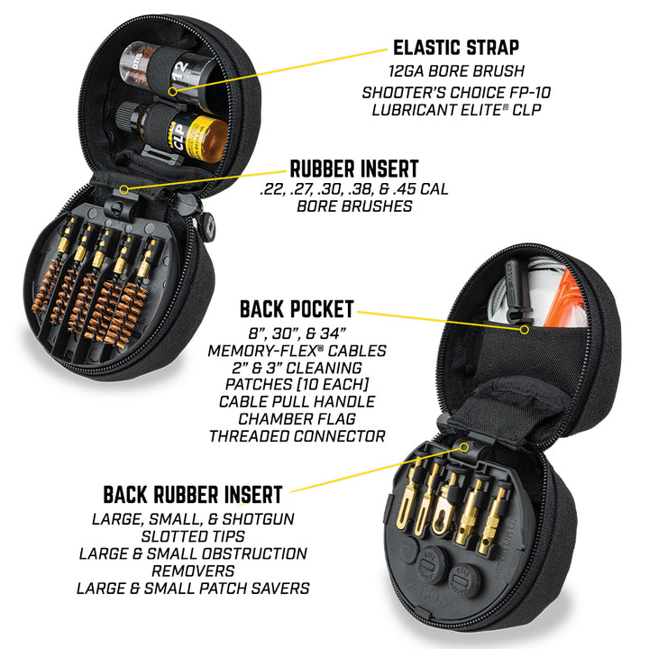 Otis Shooting Bundle with Cleaning Kit, Eye and Ear Protection and Targets