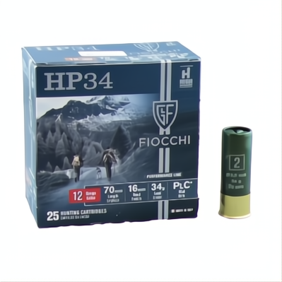 FIOCCHI AMMUNITION 12G 34GM #2 1375 FPS 25 PKT