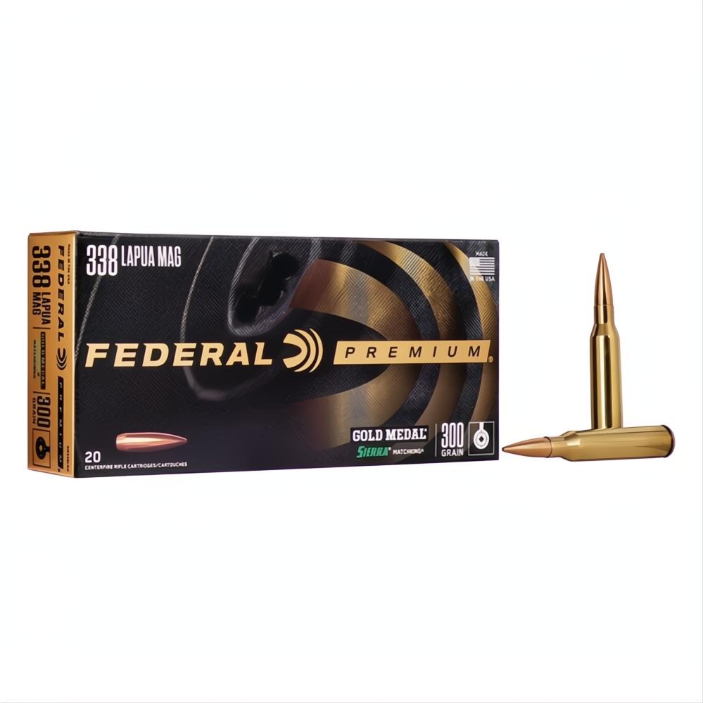 Federal 338 LAPUA 300gr MATCHKING BTHP GOLD MEDAL