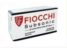 Fiocchi Ammunition 22LR Subsonic LRN HP 38GR