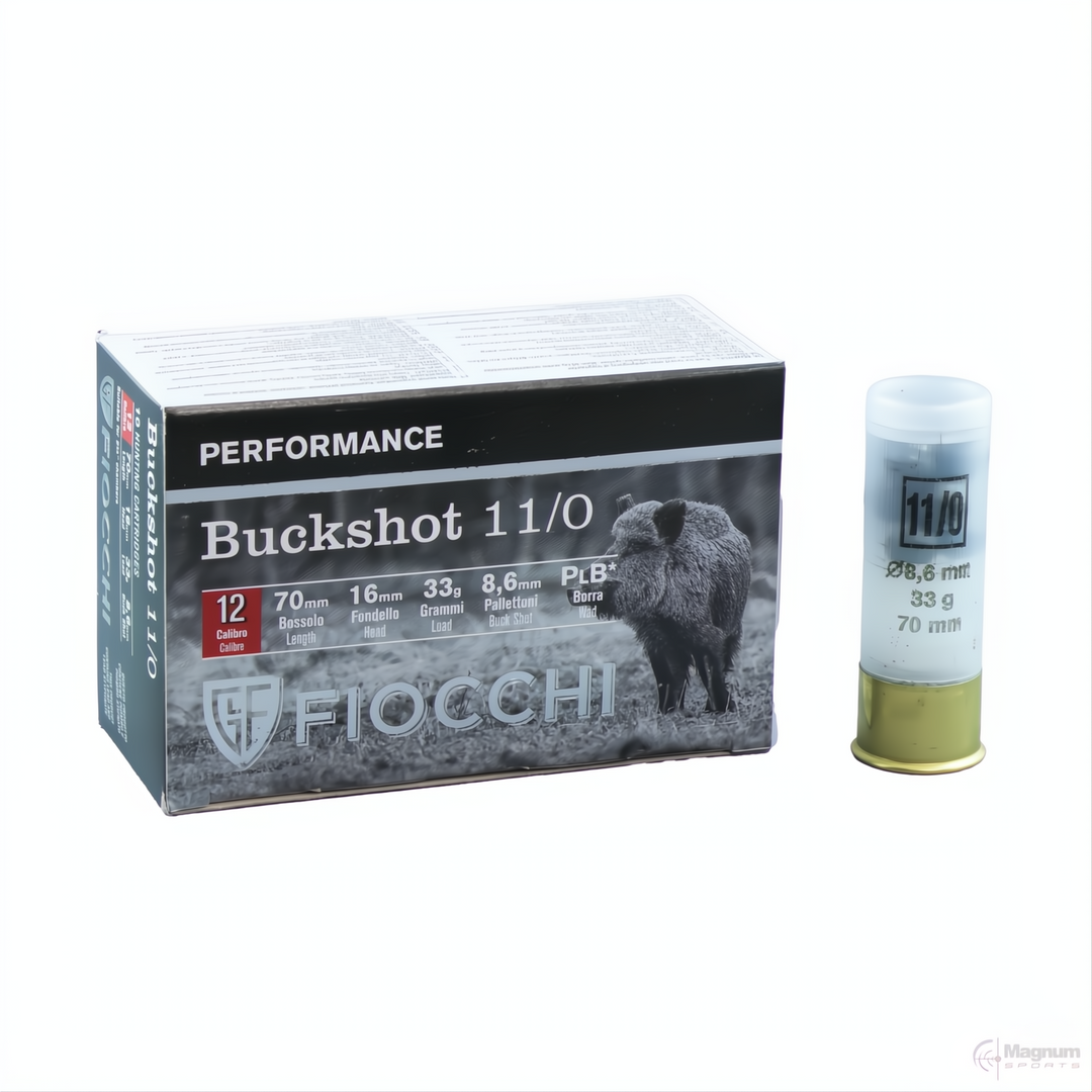 Fiocchi Ammunition FIOCCHI 12G 00 BUCKSHOT 8 PELLET 8.6MM 33GM