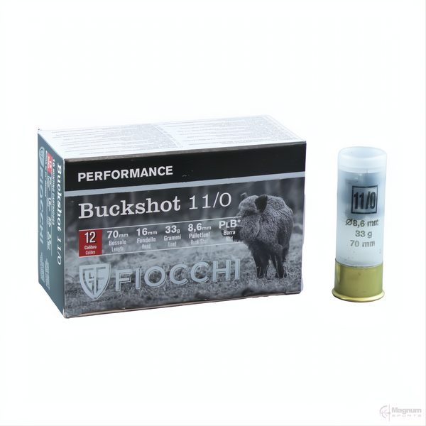 Fiocchi Ammunition FIOCCHI 12G 00 BUCKSHOT 8 PELLET 8.6MM 33GM