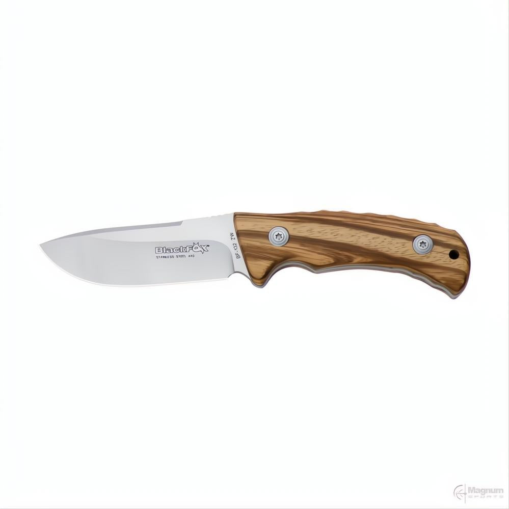 Fox Clip Point Zebrawood Handle Satin
