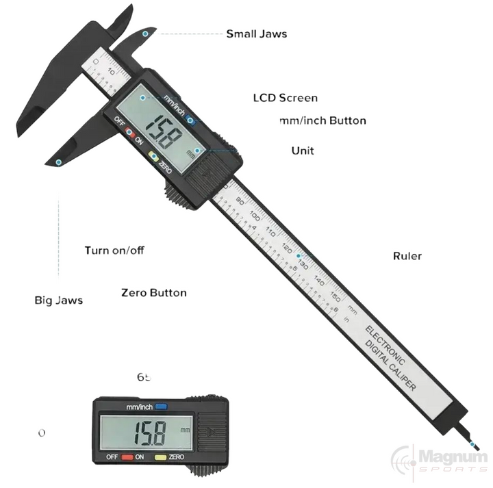 Magnum Plastic Digital Caliper Electronic Digital Vernier 150mm 0.1mm Scale
