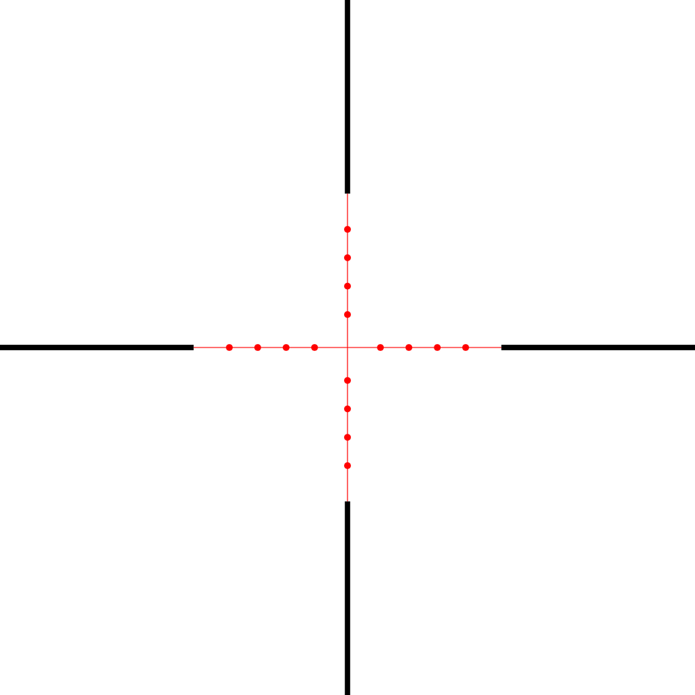 Hawke Vantage IR 2-7x32 AO Mil Dot IR reticle