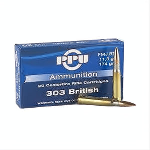 PPU 303 British 174gr FMJ Boat Tail