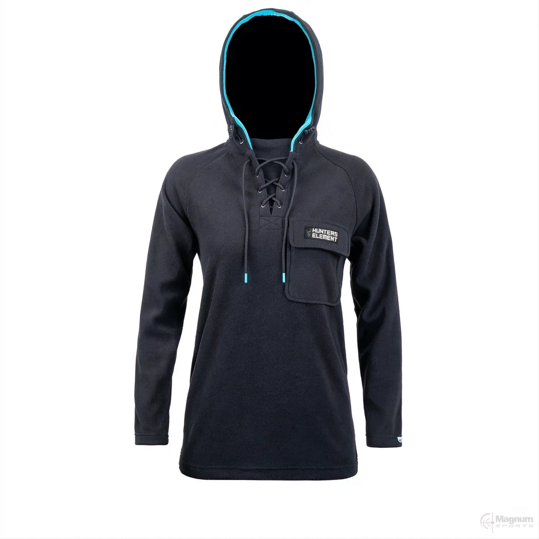 Hunters Element Whakarapu LS Hood Womens Black