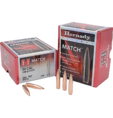 Hornady .308 30 cal 225 grain BTHP Match Bullets 100 pack