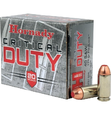 Hornady 40 S&amp;W 175 grain FlexLock Critical Duty Ammo 20 rd