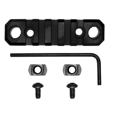 Grovtec AR foreend Picatinny Rail Adapter 3.1" 5-Slot M-Lok w/Push Button Base