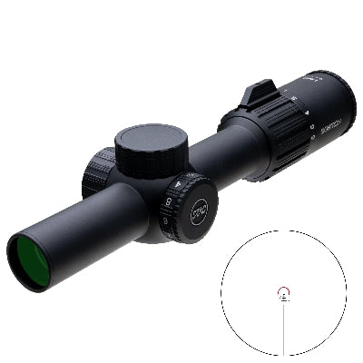 Sightron S-Tac Series 1-6x24mm 30mm tube Second Focal Plane Illuminated AR1 reticle ¼ MOA clicks