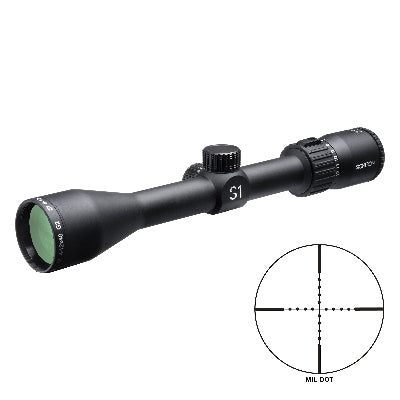 Sightron SI G2 Series 4-12x40 Riflescope with Adjustable Objective, MilDot Reticle, Second Focal Plane, 1" Tube