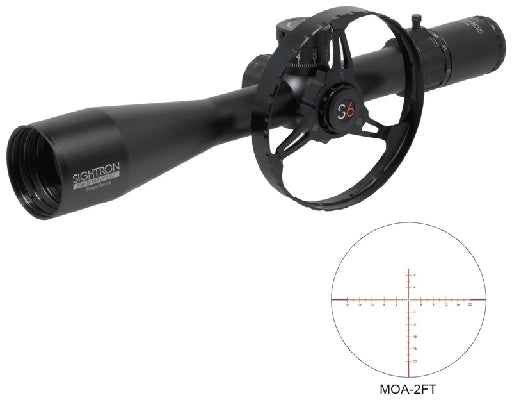 Sightron S6 Series Field Target Riflescope 10-60x56mm ED glass MOA-2FT reticle with wheel