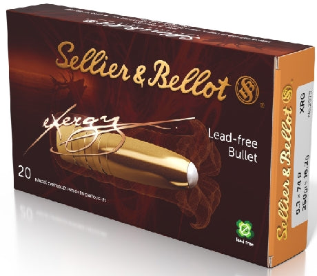 Sellier &amp; Bellot 9.3X74R 250 Grain XRG (exergy) Lead Free Ammo 20 RD