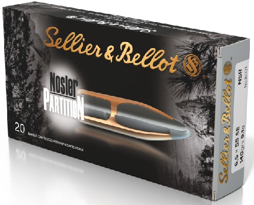 Sellier &amp; Bellot 243 Win 140 grain NSR Nosler Partition Ammo 20 rd