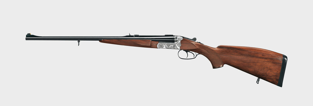 Merkel 141E Side-by-Side Double Rifle .30-06 Springfield Game Scene Engraving