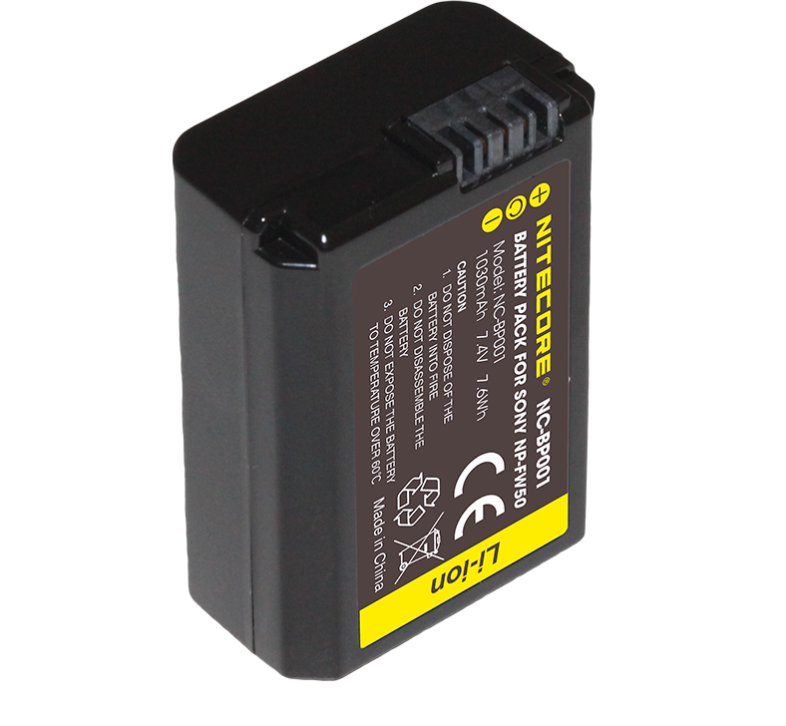 Nitecore NC-BP001 Battery Pack for Sony NP-FW50, 1030mAh