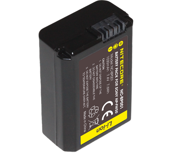 Nitecore NC-BP001 Battery Pack for Sony NP-FW50, 1030mAh