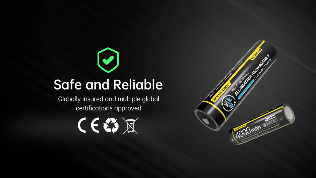 Nitecore NL1840AW All-Weather 18650 4000mAh Li-ion Battery