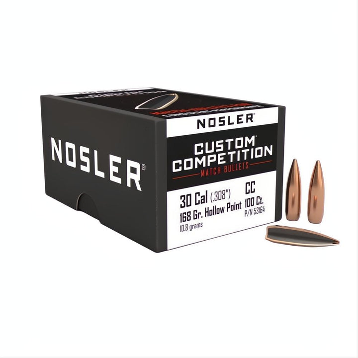 Nosler 30 Cal 168gr HPBT Custom Comp