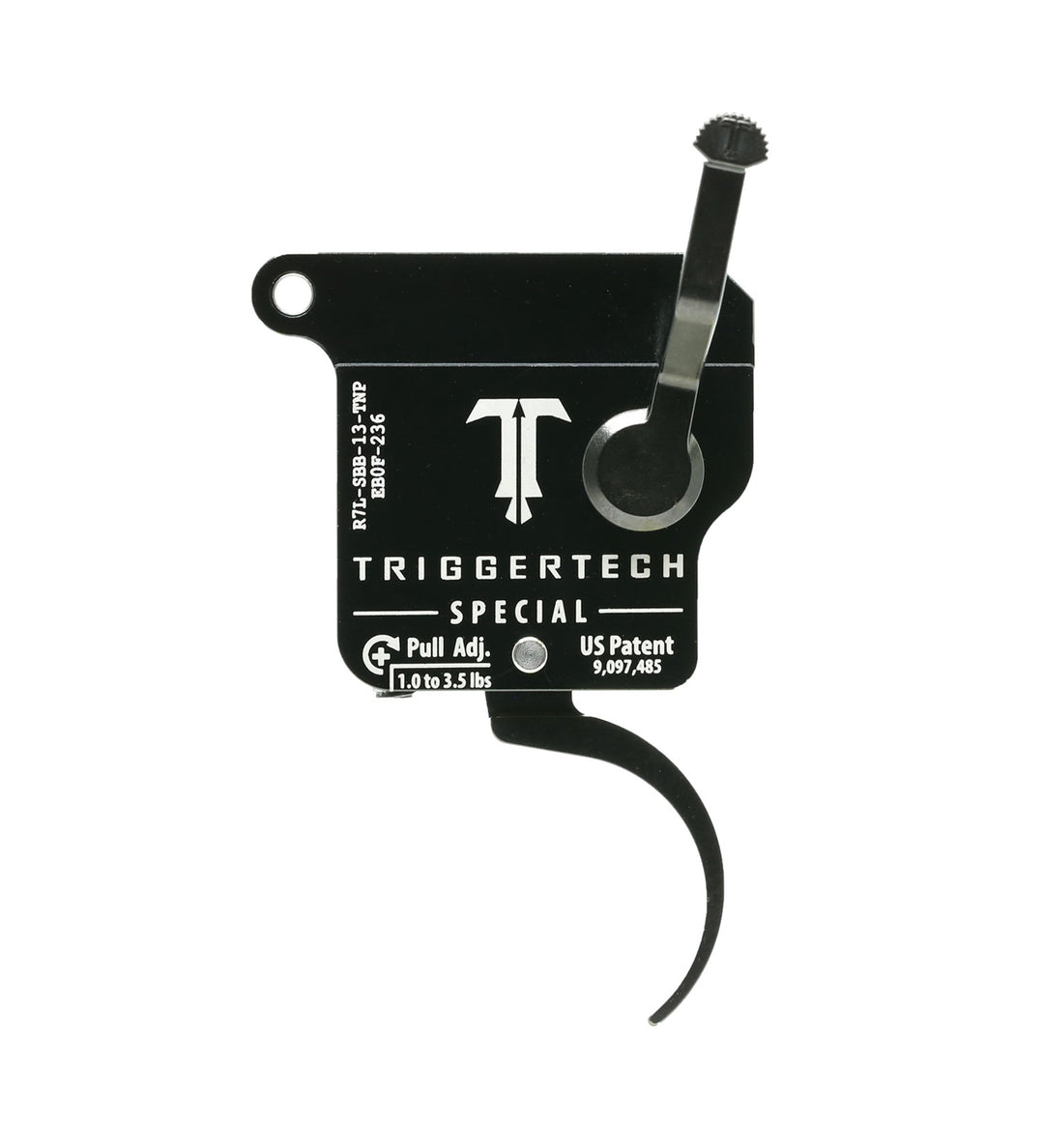 TriggerTech Special Remington 700 Left Hand Single-Stage Trigger Pro Curved Black with Safety