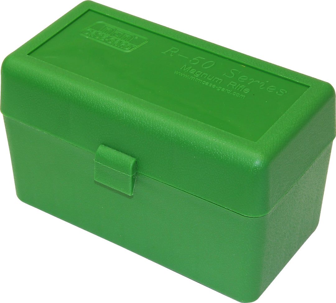 MTM Case-Gard RLLD-50-10 Rifle Ammo Box 50 Round Green
