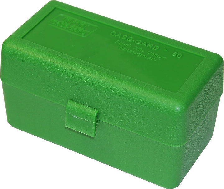 MTM Case-Gard RM-50-10 Rifle Ammo Box 50 Round Green