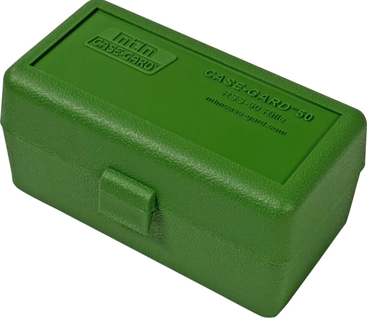 MTM Case-Gard RS-S-50-10 Rifle Ammo Box 50 Round Green