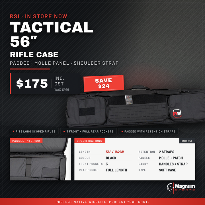 RSI Tactical Rifle Case 56" - Magnum Sports advert