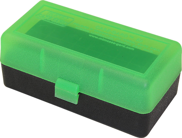 MTM Case-Gard RSLD-50-16T Rifle Ammo Box 50 Round Clear Green / Black